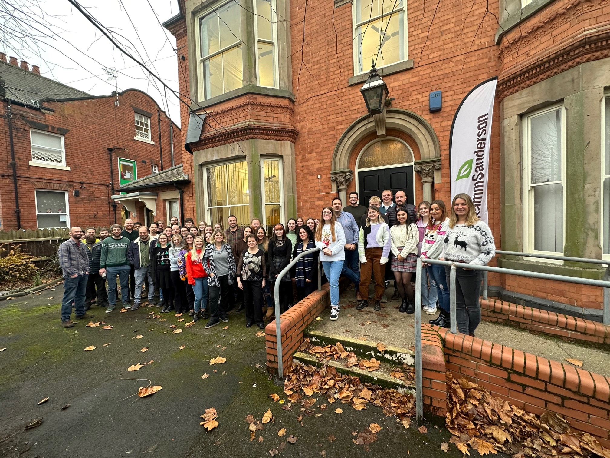 The RammSanderson team outside the new Beeston Office