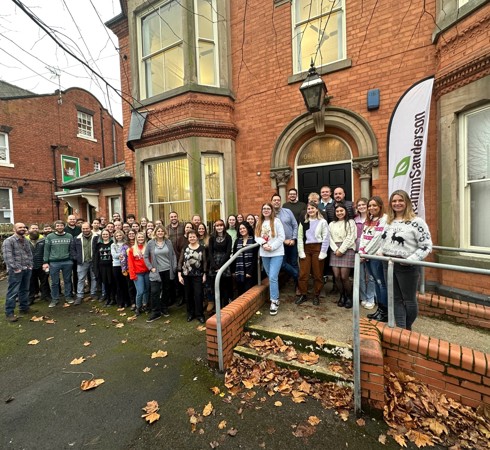 The RammSanderson team outside the new Beeston Office