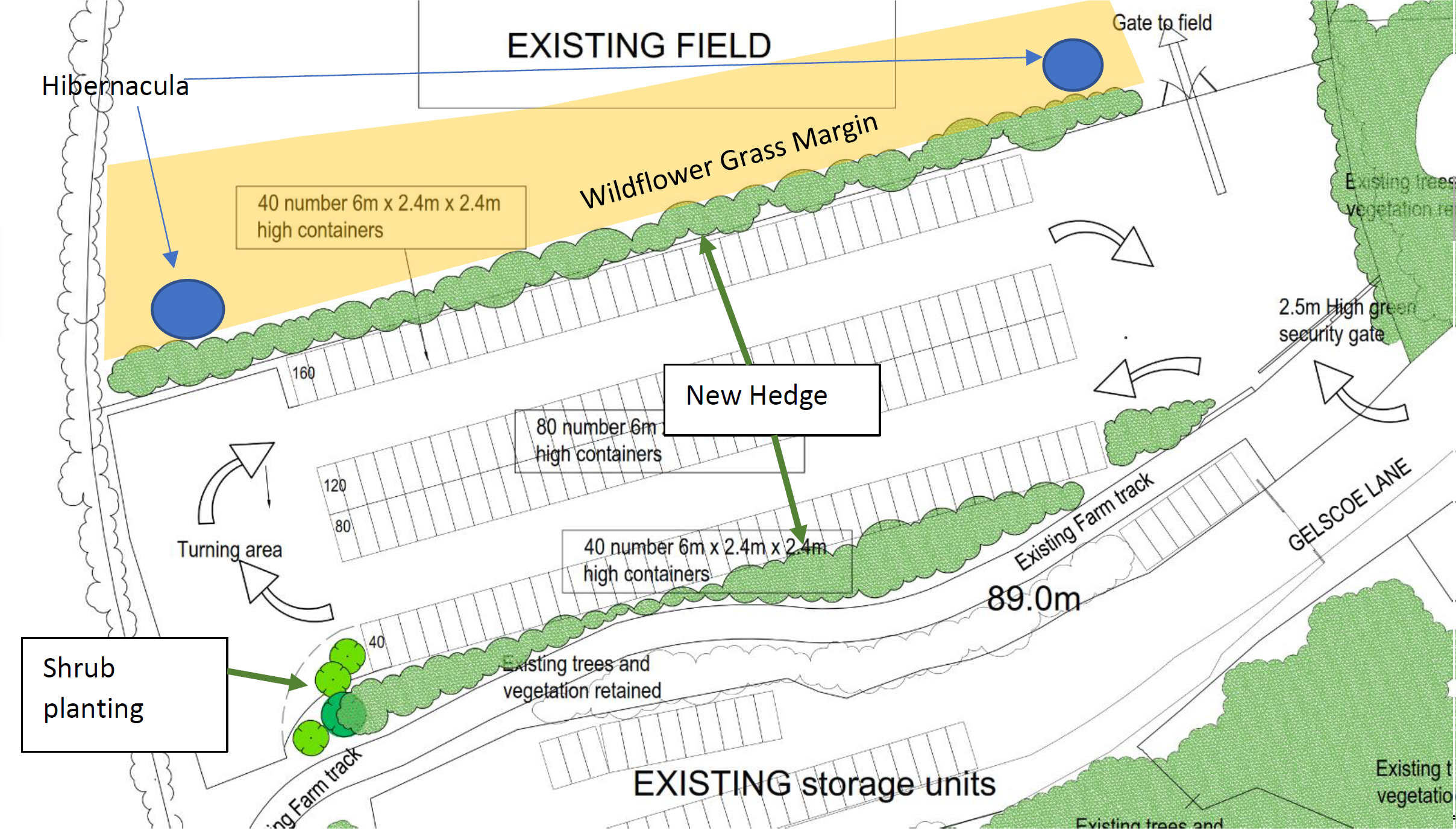 New container storage facility plans